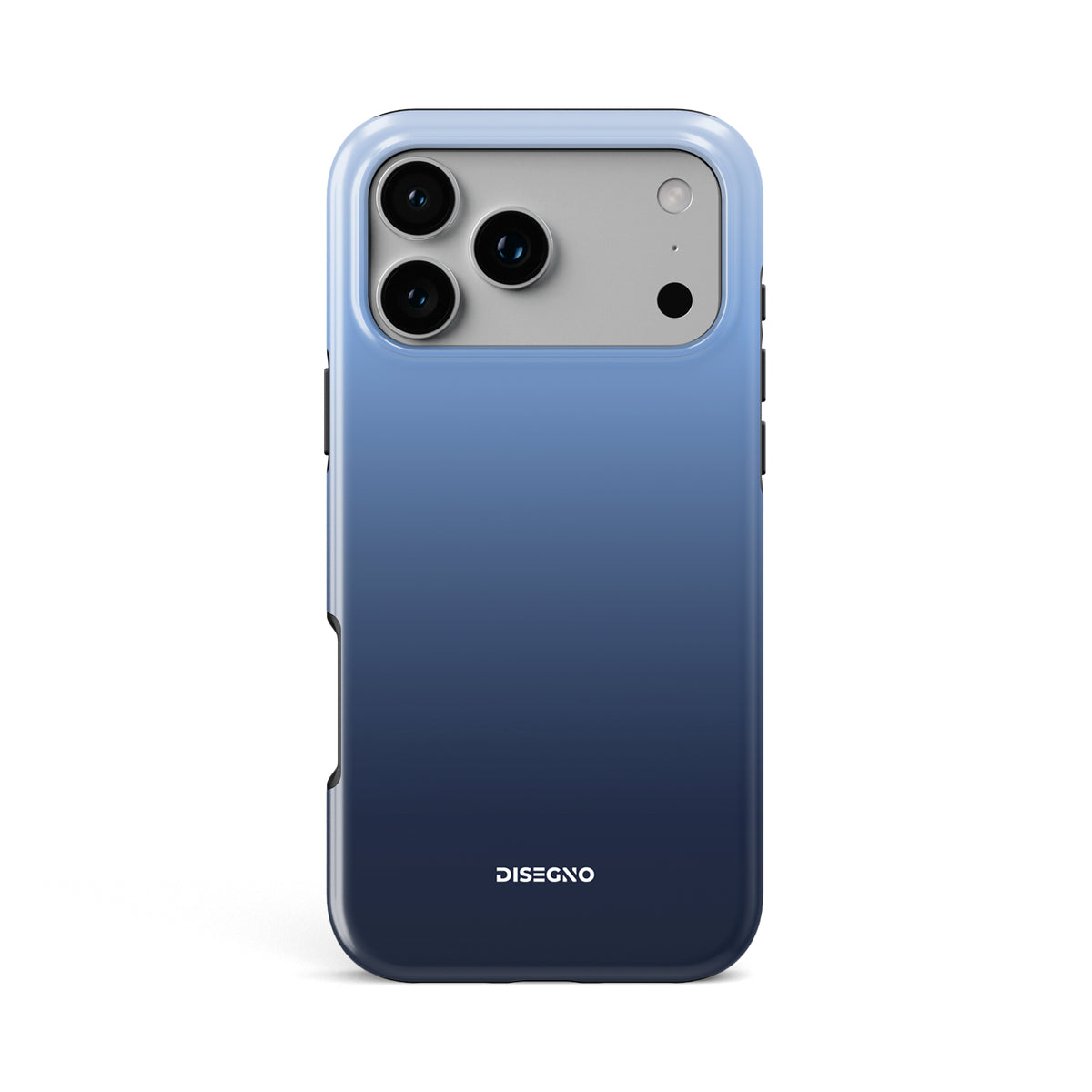 Indigo tough MagSafe case for iPhone 17 Pro Max with light blue to deep navy gradient