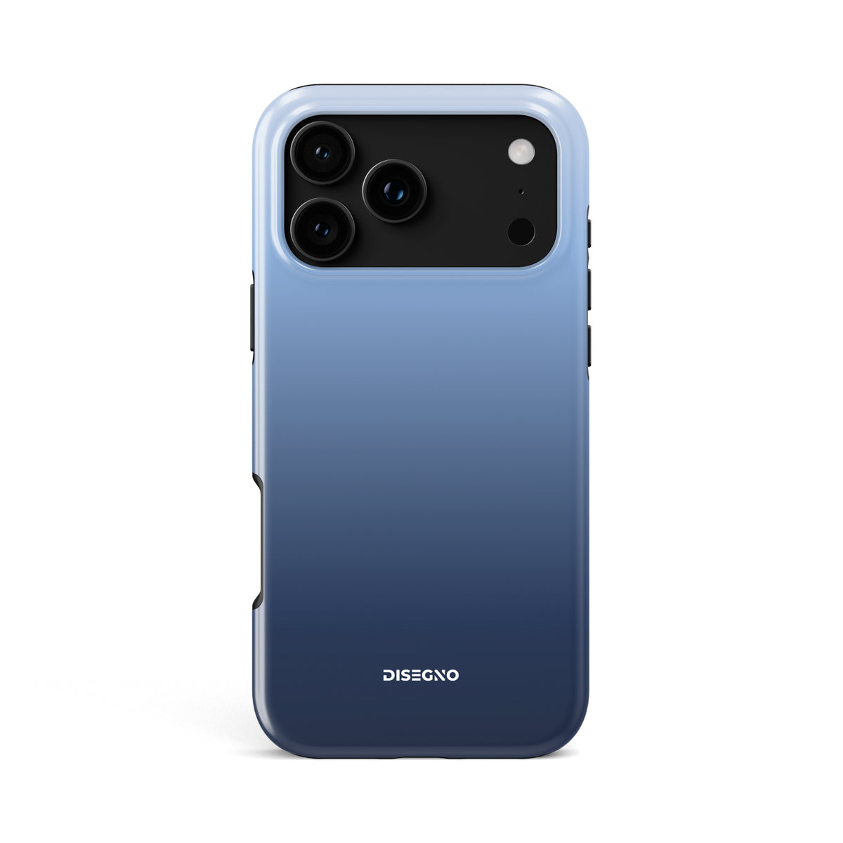 Indigo tough MagSafe case for iPhone 18 Pro Max with light blue to deep navy gradient