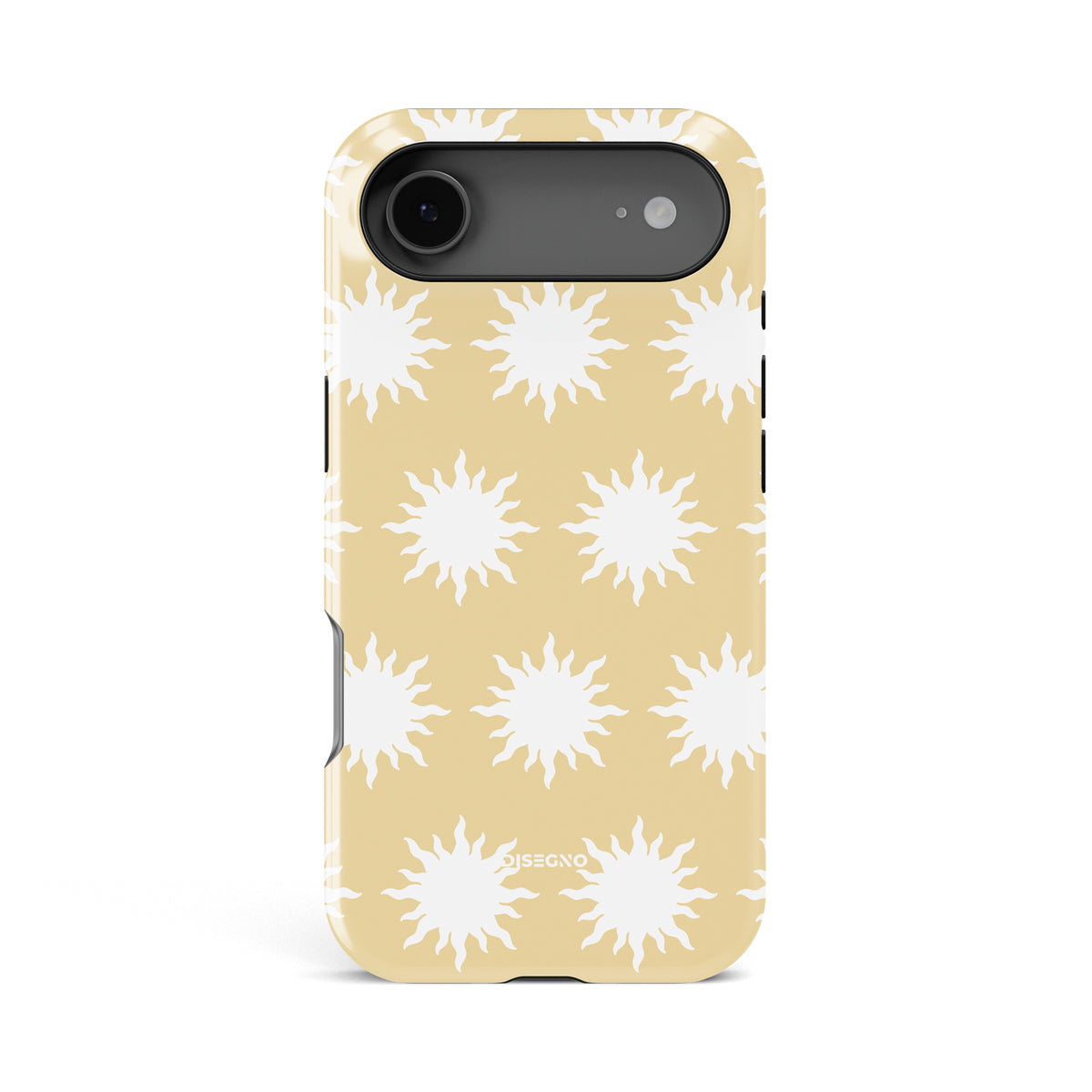 Sunny Side tough MagSafe case for iPhone 17 Air with white suns on sand cream