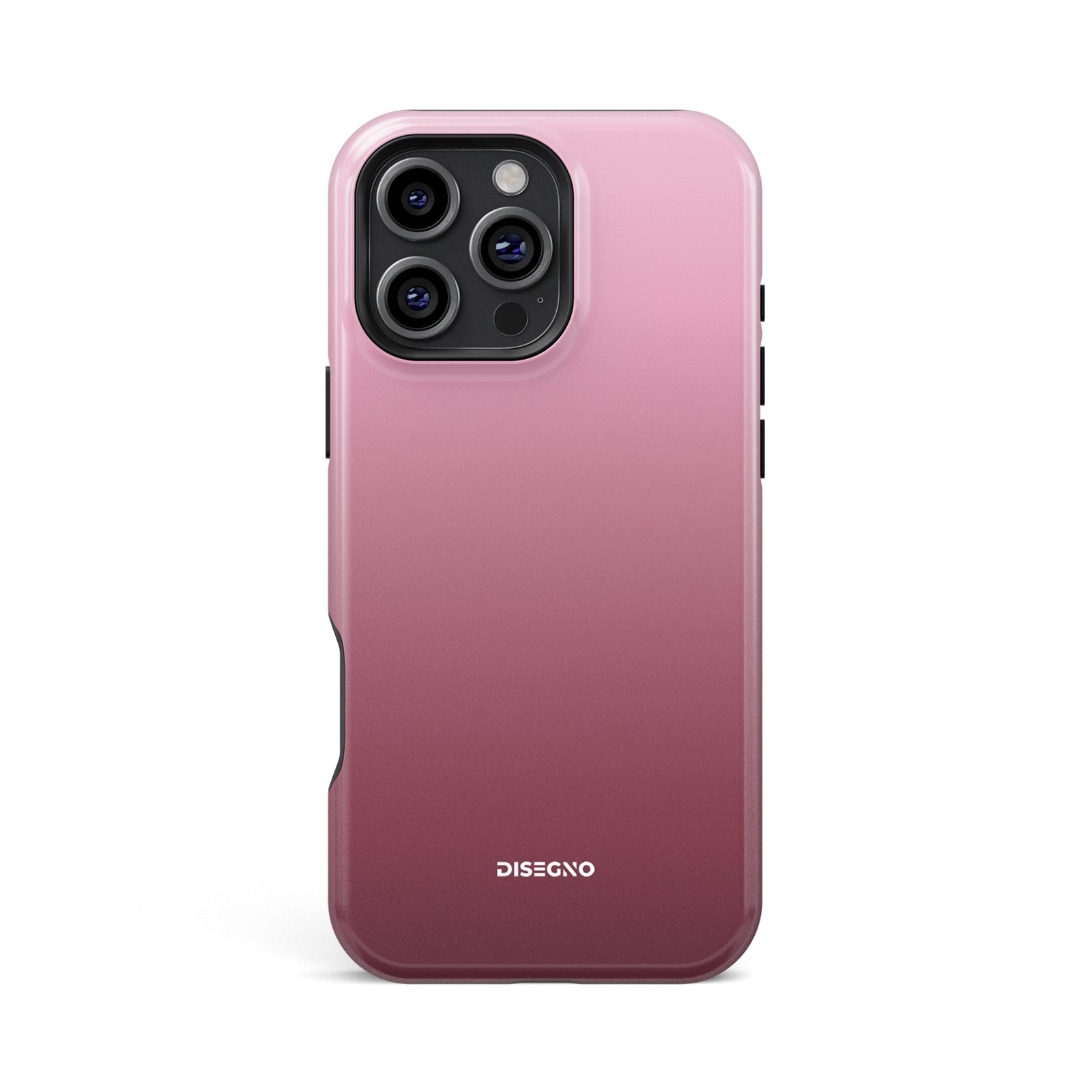Rose tough MagSafe case for iPhone 13 Pro Max with soft pink to deep burgundy gradient