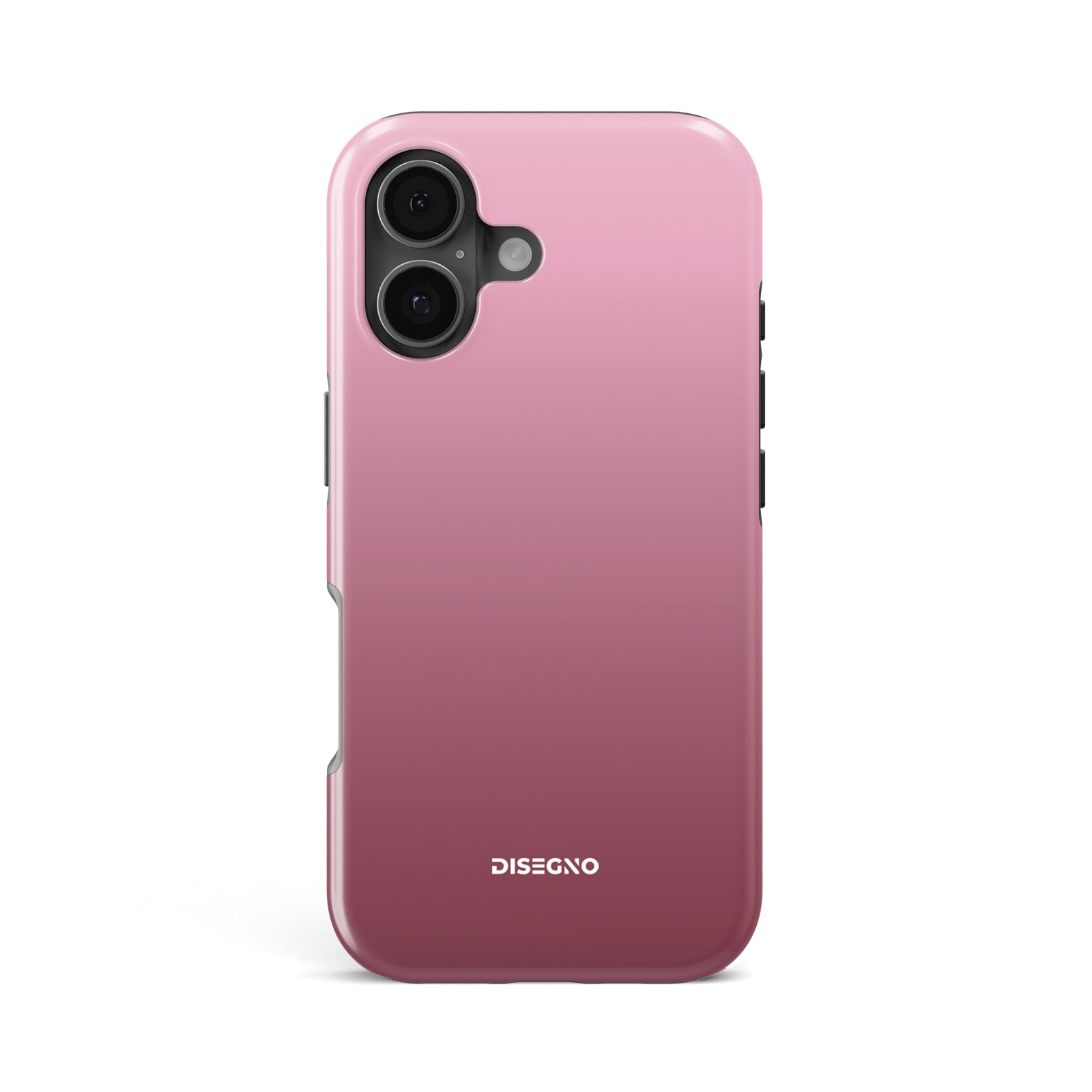 Rose tough MagSafe case for iPhone 17 with soft pink to deep burgundy gradient